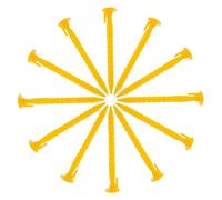 UKCOCO 12 pièces Piquets de Tente Plastique Robustes pour Sol Dur et Réutilisables Accessoires de Camping pour Fixer Tentes Toiles et Auvents Extérieur