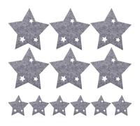 UKCOCO 12 Pièces Pochette à Couverts Étoile en Feutre pour Noël, | Format Compact, Style Adorable pour Dîner et Fêtes, Facile à Transporter, Ambiance de Noël Renforcée