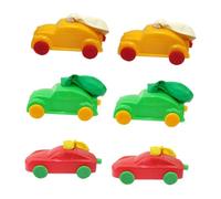 UKCOCO 12 pièces Voiture à Ballon DIY Éducative Modèle Scientifique Coloré Plastique sans Bavure Apprentissage pour Garçon Fille Développement Coordination Main-œil et Couleur Aléatoire