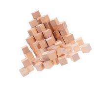 UKCOCO 120 Pièces Lot de Cubes Naturel Blocs Carrés Non pour Bricolage Jeux Parent-garçon Fille et Développement des Compétences Manuelles