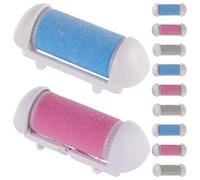 UKCOCO 12pcs Têtes de Rouleau de Râpe Électrique pour Pied en Plastique, Accessoires de Pédicure pour Enlever Peau Morte, Résultats Fiables et Efficaces, pour Soins des Pieds