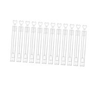 UKCOCO 12Pièces Baguettes à Bulles de Coeur Tubes Vides Rechargeables pour Fêtes Mariages et Jouets pour Moments Joyeux