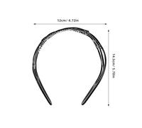 UKCOCO 12pièces Bandeaux à Fleurs Larges pour Femmes Bandeaux Noirs Épais avec Détails Floraux et Découpes Accessoires pour Cheveux pour Mariages et Fêtes