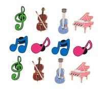 UKCOCO 12pièces Broches Note De Musique Émail Guitare Piano Violon Pour Cérémonies Activités Scolaires Et Voyages