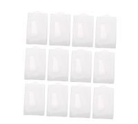 UKCOCO 12Pièces Étui de Protection Transparent pour Cartes avec Ouverture pour Cartes de Bus Cartes de Crédit et Identités Blanc