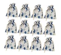 UKCOCO 12pièces Sacs à Cordon Pratiques Imprimé Baleine Pour Rangement Bonbons Et Cadeaux Festival