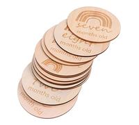 UKCOCO 13 Pièces Cartes Étapes de Garçon Fille Bois Cartes Mensuelles pour Suivi de Croissance Souvenirs Né