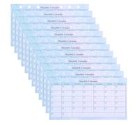 UKCOCO 14 Feuilles Recharge de Feuilles A6 pour Planificateur à 6 Anneaux, Papier Bleu Élégant, Expérience D'écriture Fluide, pour Bureau et Déplacements