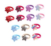 UKCOCO 14 pièces Bandeaux à Cheveux Étoile Sequins Colorés Ensemble de Élastiques Accessoires Pratiques pour Chignons et Queue de Cheval