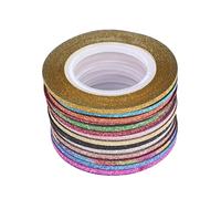 UKCOCO 14rouleaux Ruban Adhésif Brillant Pour Nail Art Kit De Décalcomanies Pour Ongles Outil De Manucure Diy