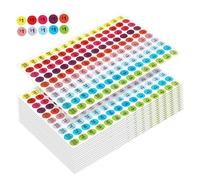 UKCOCO 15 feuilles Autocollants de Prix Colorés Lot de Étiquettes Adhésives pour de Garage Activités de et Petits Commerces Faciles à Utiliser et