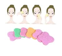 UKCOCO 15 pièces Éponge Nettoyante Visage Naturelle Fibre de Bois Douceur Exfoliante pour Nettoyage Pores et Démaquillage Accessoire Quotidien Multifonction Couleurs Couleur Aléatoire