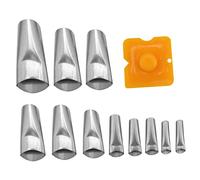 UKCOCO 15 Pièces Kit Embouts Acier Inoxydable et Spatule Lissage pour Enduit de Joints Caulk Outils de Rebouchage et Décoration de Surfaces Irrégulières