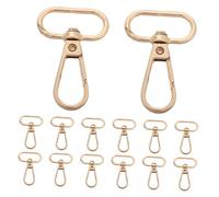 UKCOCO 15 pièces Mousquetons Rotatifs Alliage de Zinc Résistants pour Porte-clés Sacs Ceintures et Accessoires Fermoirs Sécurisés et Légers pour Animaux et Usage Quotidien