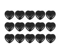 UKCOCO 15 Pièces Pierre de Cristal Naturelle de Cœur Décorations en Cristal 2cm Noire Décoration de Bureau Absorbant Les Émotions Négatives pour Yoga et Nouvel an
