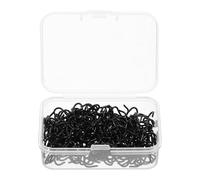 UKCOCO 150 Crochets Métalliques Mini S Noirs en Fer 1,27 Cm - Boîte de 150 Pcs - Crochets pour Bijoux, à Suspendre Décorations et Organisation Maison Polyvalente
