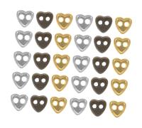 UKCOCO 150 pièces Boutons Forme Cœur Mini pour Vêtements Poupée DIY Accessoires Créatifs Or Bronze