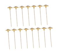 UKCOCO 15pièces Broches Fleur Brillantes Faites Main Épingles Décoratives Métal pour Corsages et Loisirs Créatifs