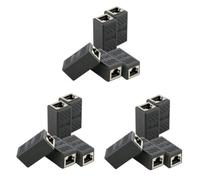 UKCOCO 15pièces Coupler Ethernet in-Line Femelle à Femelle Noir Adaptateur Connecteur Robuste pour Extension De Câble Ethernet
