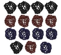 UKCOCO 15pièces Nids à Cheveux Filet Tricoté pour Femmes Couvre-chignon Élastique Invisible pour Danseuses Snood Crochet pour Ballet Élastiques à Chignon pour Patinage