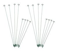UKCOCO 16 Pièces Tuteurs pour Plantes en Fer Vert, Structure Multicouche | Usage Intérieur et Extérieur, Grille Ouverte et Anneau Circulaire, Fixation Facile des Tiges, Finition Résistante