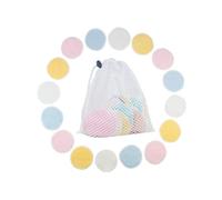 UKCOCO 16pièces Cotons Démaquillants Réutilisables Double Couche Lavables Avec Sac à Linge Pour Démaquillage Du Visage Yeux