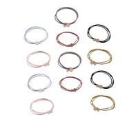 UKCOCO 18 pcs Élastiques Cheveux Rétro Femme Anneaux Élastiques Solides Accessoires Cheveux Vintage Mix Sans Tiraillement