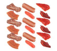 UKCOCO 18 Pcs Modèles Alimentaires Réalistes Plastique Reproductions de Viande Lifelike pour Photographie Décoration de Cuisine et Restaurant Accessoires de Jeu et DIY