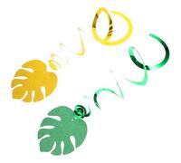 UKCOCO 18 Pcs Tourbillons de Fête Feuilles Tropicales en PVC et Papier