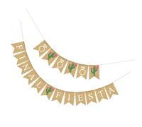 UKCOCO 1ensemble Banderole de Fête Mariage Lin Décorative Fanions Forme de Queue Hirondelle Guirlande Rustique pour Cérémonie et Célébration Intérieure et Extérieure