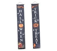 UKCOCO 1Ensemble Bannière Suspendue Halloween pour Porte Entrée Décorations pour Porche Intérieur Attirez Attention de Vos Invités Ce
