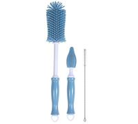 UKCOCO 1Ensemble Brosse de Nettoyage pour Biberon Silicone Rotatif de Goupillon Flexible et Réutilisable pour Nettoyage Biberons et Tétines