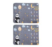 UKCOCO 1ensemble Couverture De pour Flanelle avec Cadre Et Marqueur Tapis Photo Adorable pour Fête De Naissance Et Événements Spéciaux