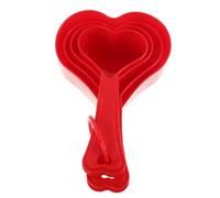 UKCOCO 1ensemble Cuillères Doseuses Plastique Cœur Régulier pour Cuisine Baking Cérémonies et Pratique avec Marquage et Design Espace Couleur Aléatoire