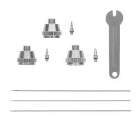 UKCOCO 1ensemble Kit de Buse et Aiguille pour Aérographe Accessoires de Remplacement Compatible Plupart des Aérographes Professionnels et Loisirs