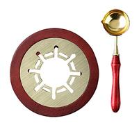 UKCOCO 1Ensemble Kit de Sceau de Cire avec Poêle à Fusion et Cuillère Pratique et Élégant pour Décoration et Invitations Outils de Scellement Rétro avec Poignée