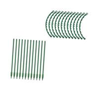 UKCOCO 1Ensemble Support de Plante Ronde à Moitié Vert Cadre de Support pour Fleurs et Plantes pour Cactus et Orchidées Durable et Réutilisable