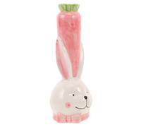 UKCOCO 1pièces Vase Céramique Forme De Lapin Pot Décoratif Hydroponique Miniature pour Style Zen pour Décoration Intérieure Présentations De Parfait pour Pâques Maison