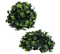 UKCOCO 2 boule de gazon artificiel mousse pendaison balle boules de cèdre pendentif au plafond boule de topiaire de plantes artificielles Plastique Green