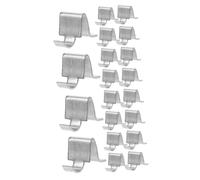 UKCOCO 2 Ensembles Accessoires pour Classeurs Étagère À Lanières Pot Titulaires Clips D'étagère Clips De Support D'étagère Support De Rangement De Cuisine Le Fer Silver 10 Pièces * 2
