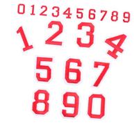 UKCOCO 2 ensembles Autocollants Thermocollants Numéros T-shirt Football Rouge Lavables DIY pour Vêtements