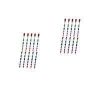 UKCOCO 2 Ensembles Bâtons Réfléchissants Oiseaux De Tiges Colorées pour Éloigner Oiseaux Jardin Rotation À Degrés Décoration Extérieure 10 Pièces * 2