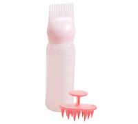 UKCOCO 2 ensembles Flacon Applicateur de Capillaire avec Peigne de Massage Ensemble de Bouteilles pour Coloration et Permanente à Domicile Rose