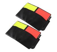 UKCOCO 2 Ensembles Kit Arbitre Football Professionnel avec Cartons Rouge Jaune Carnet et Stylo pour Matchs de Soccer et Basketball