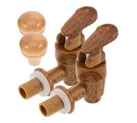 UKCOCO 2 Ensembles Kit de Remplacement de Robinet et Bouchon pour Fût de Vin Bouchons et Robinets Imitant Accessoires de Scellage Étanche pour Barils de Vin