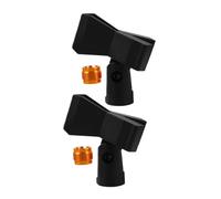 UKCOCO 2 Ensembles Lot de Supports de Microphone Réglables avec Adaptateurs Filetés à Femelle Pince à Ressort Fiable pour Filaires Fil Maintien Sécurisé pour Studio et