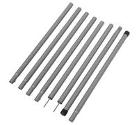 UKCOCO 2 Ensembles Mât de Tente D'extérieur Réglable 25mm 2, 1m en Fer | Deux Pièces, Huit Sections par Tige, Support Stable pour Bâche de Camping, Look Simple et Soigné