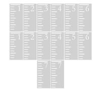 UKCOCO 2 Ensembles Stencil pour Tableau de Plastique Règle Réutilisable pour Peinture Murale et Mesure Garçon Fille