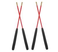 UKCOCO 2 Paires Bâtons Diabolo Classiques avec Tête Cuivre Équilibrée Manche Antidérapant de Solide pour Jonglage et
