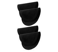 UKCOCO 2 Paires de Patchs Ovales Accessoires Décoratifs et Renforts à Coudre en Cuir Synthétique Noir pour Coudes et Genoux pour Couture et